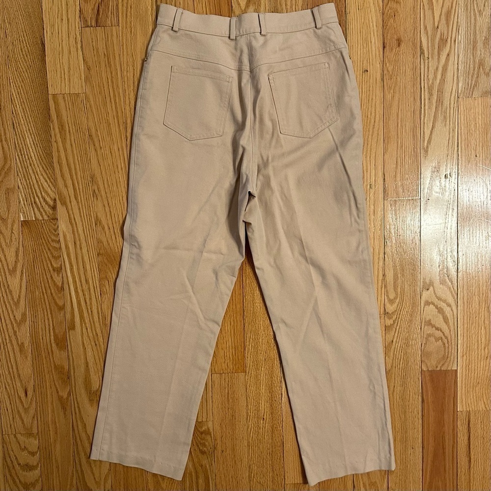 ST JOHN Sport Marie Gray Knit Womens Pant Beige Tan Khaki Trouser Slacks Sz 6 - Picture 4 of 9